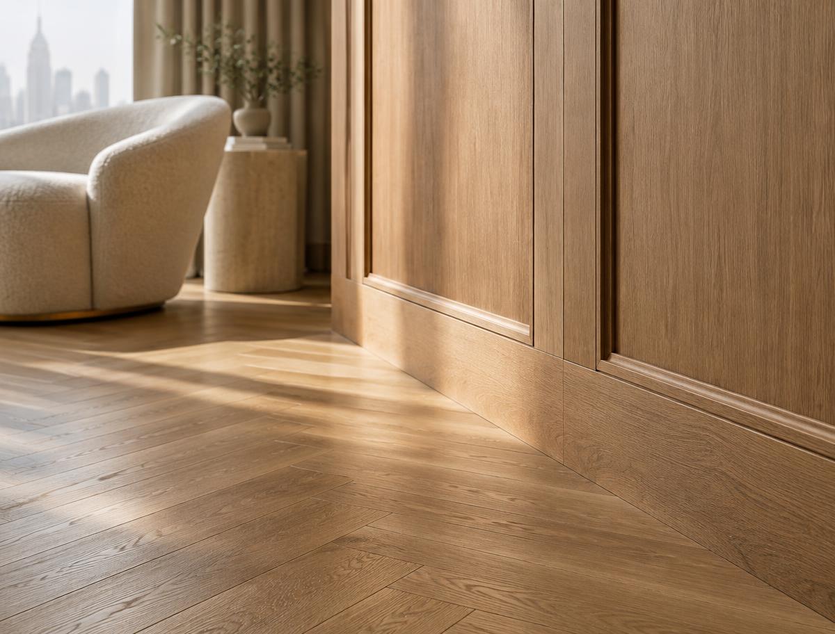 Example of carpentry & flooring work: Bespoke carpentry and wood flooring that brings warmth and craft to interiors.