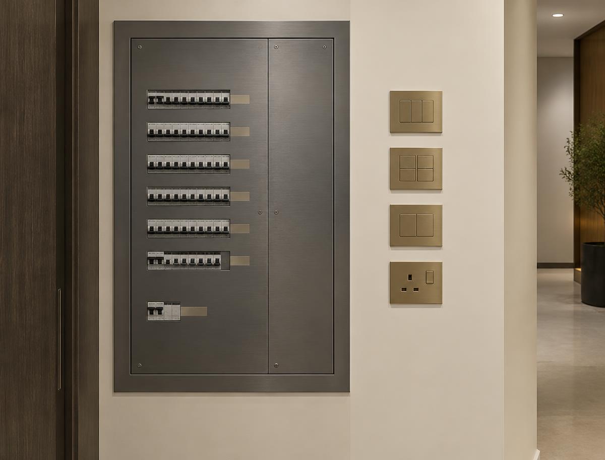 Illustrative example of a neatly installed electrical distribution panel