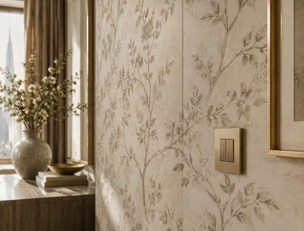 Example of interior finishing work: Wallpaper, plaster, tiling and painting — the finishes that shape the look and feel of every room.